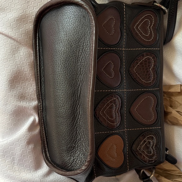 Brighton Black and Brown Heart Shoulder Bag - Picture 5 of 5